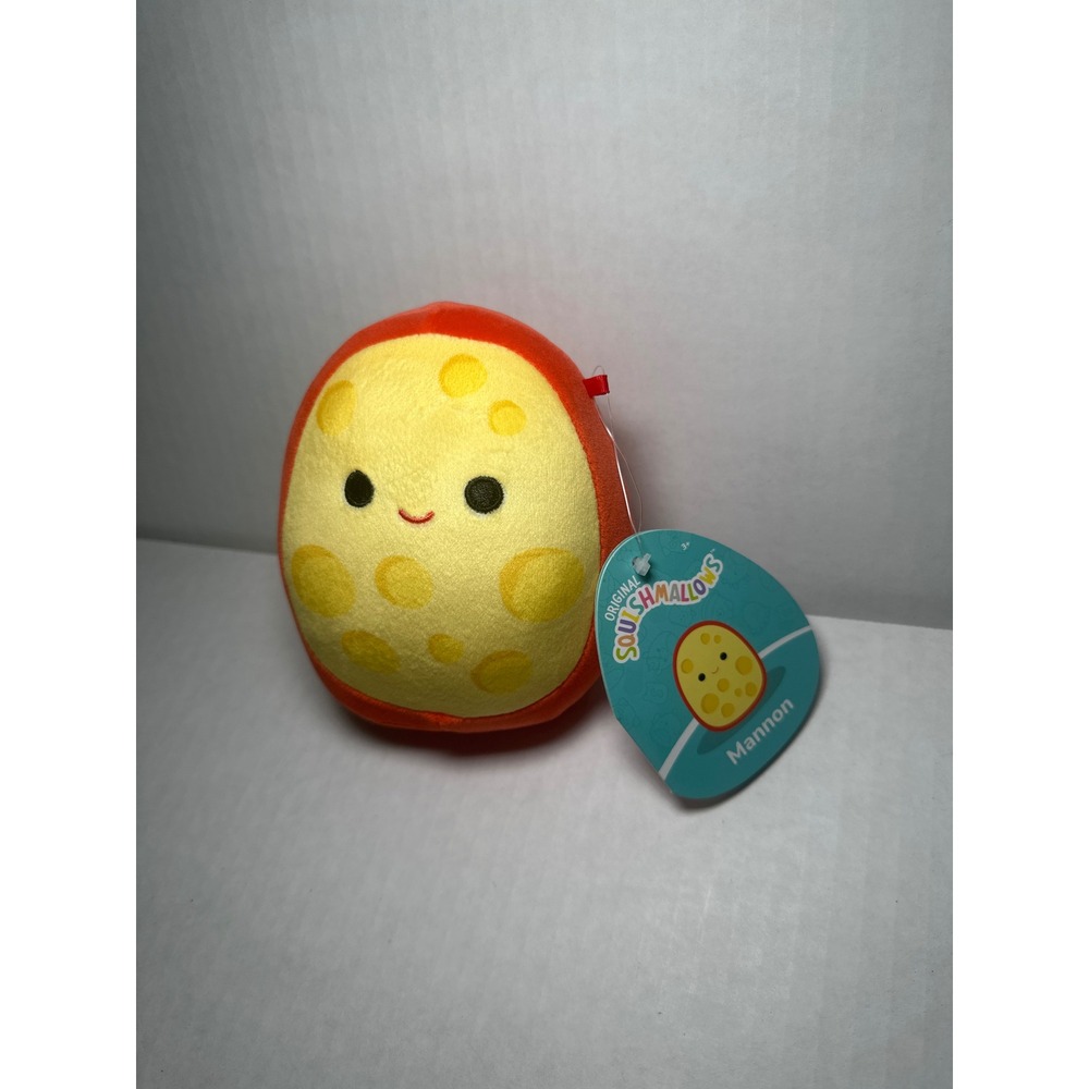 Squishmallows Mannon the Gouda Cheese 5 Inch Red Yellow Food Plush NWT Kellytoy